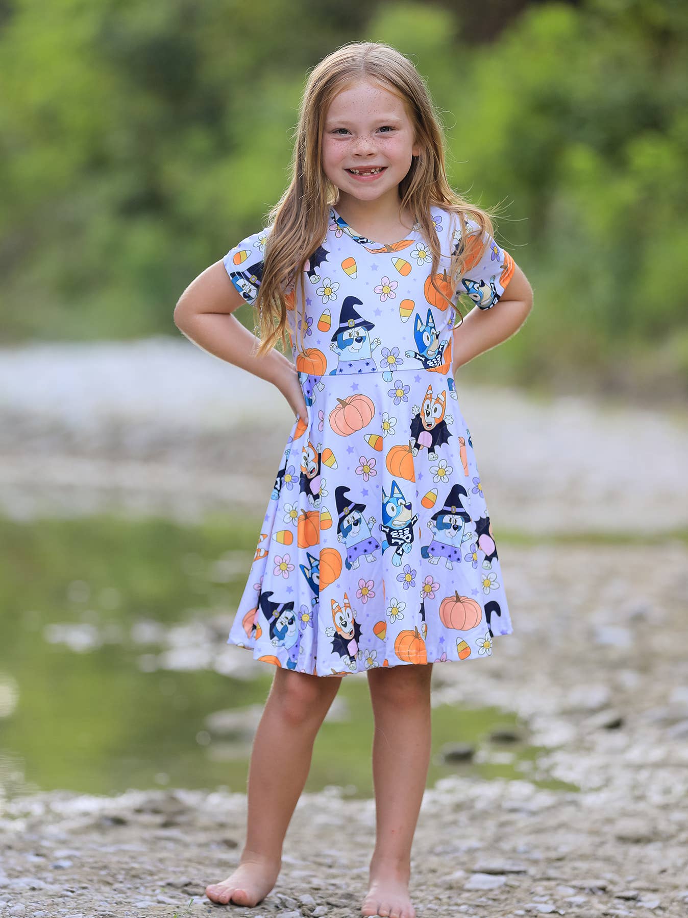 Girls Cartoon Pumpkin Dress