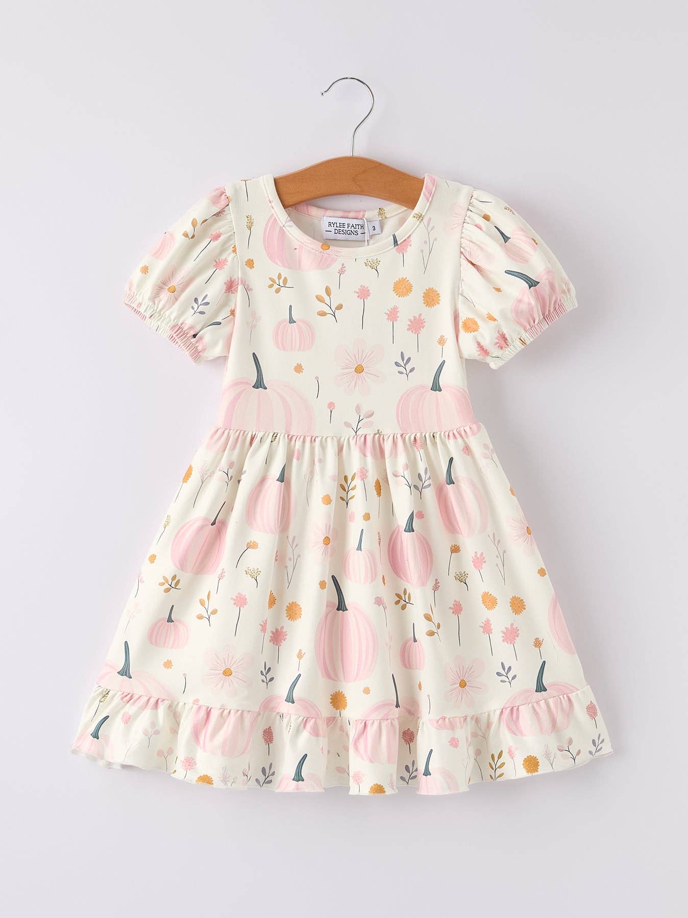 Girls Pumpkin Print Dress