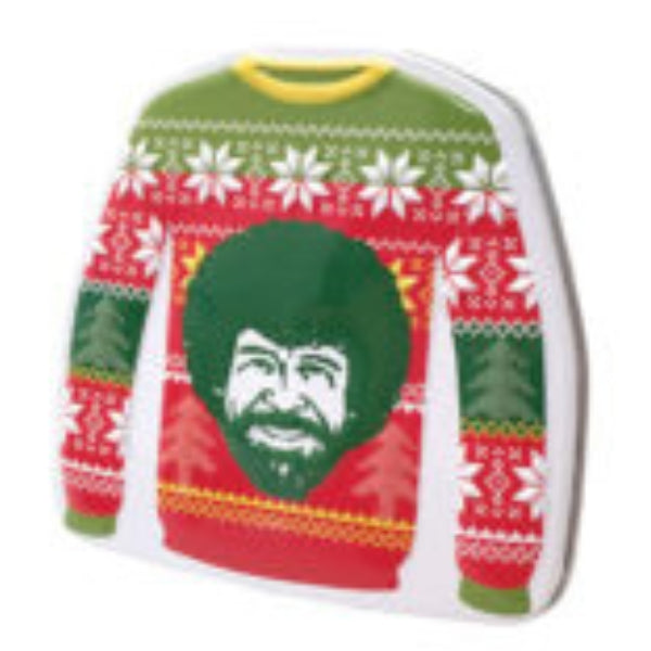 Bob Ross Merry Christmas Sweater Tin