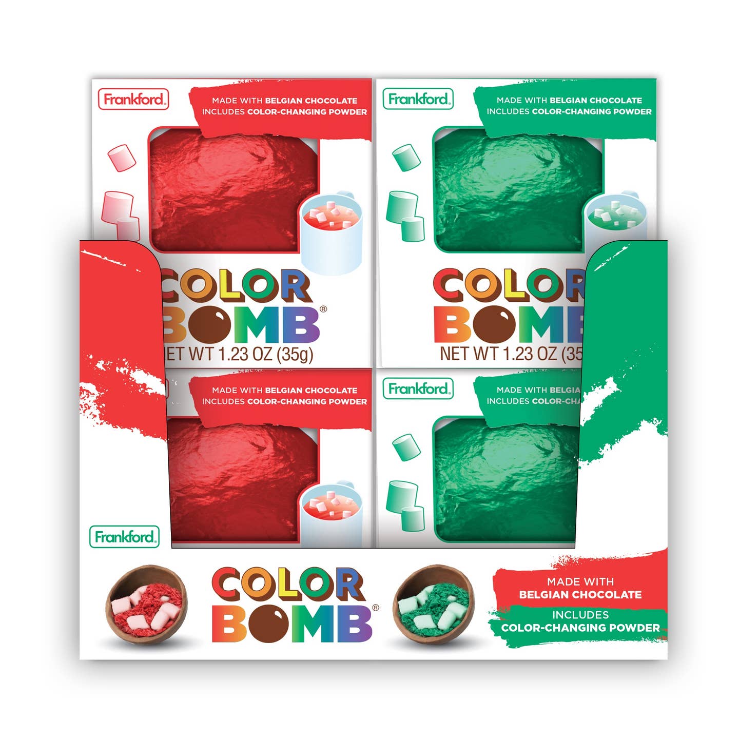 Frankford Color Hot Cocoa Bombs