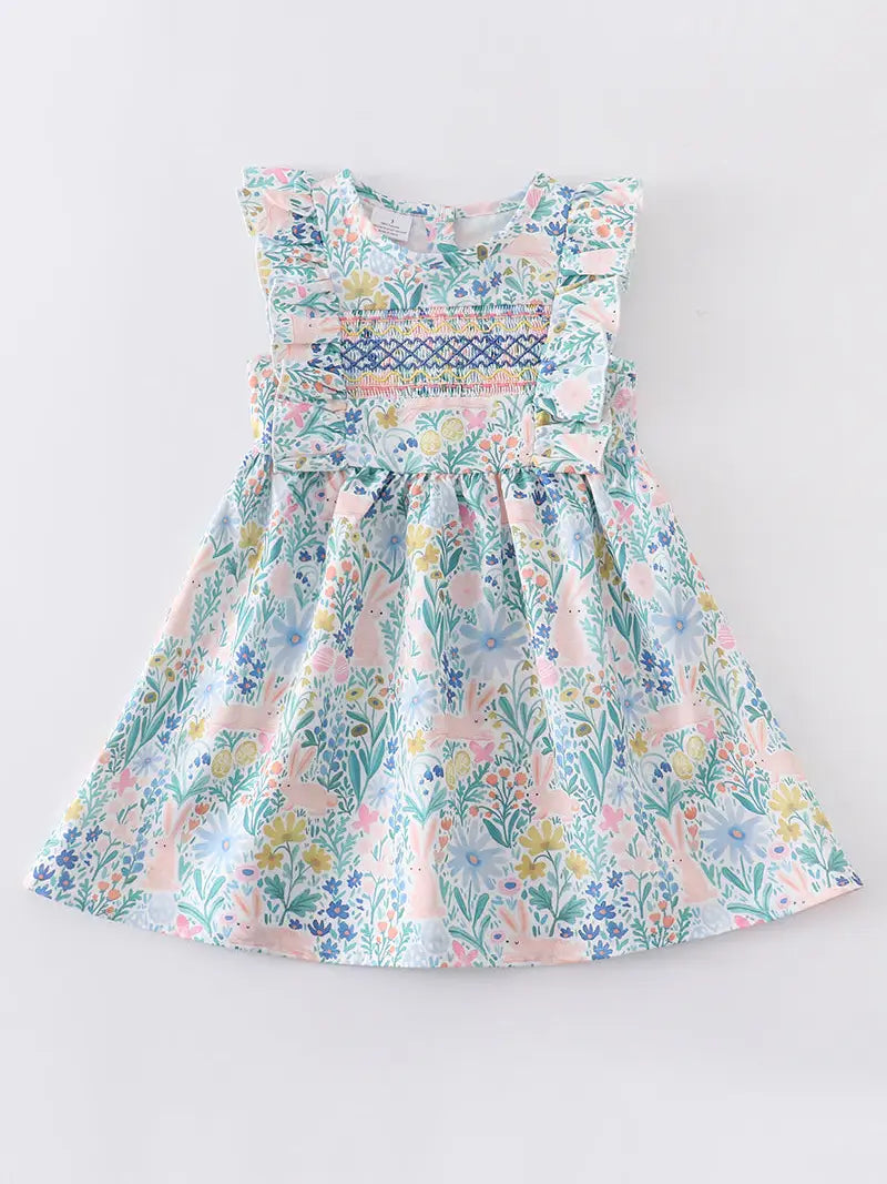 Smocked Easter Floral Dress