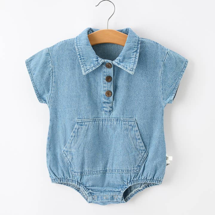 Baby Boy Denim Romper