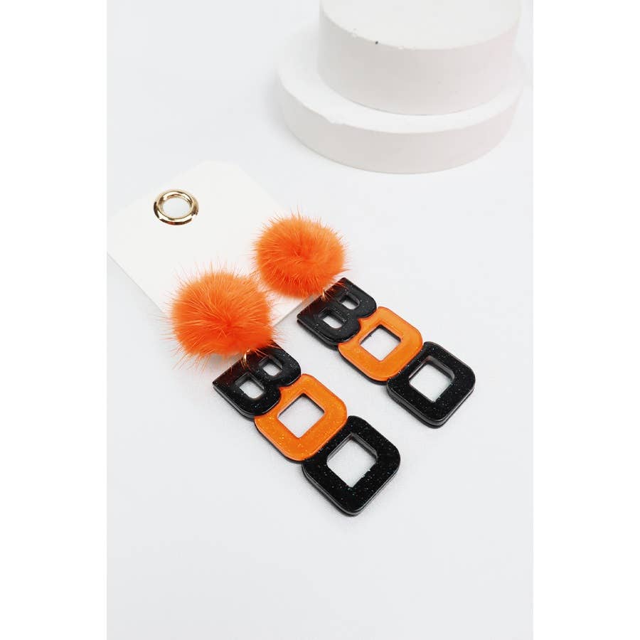Pom Pom Boo Earrings NEW