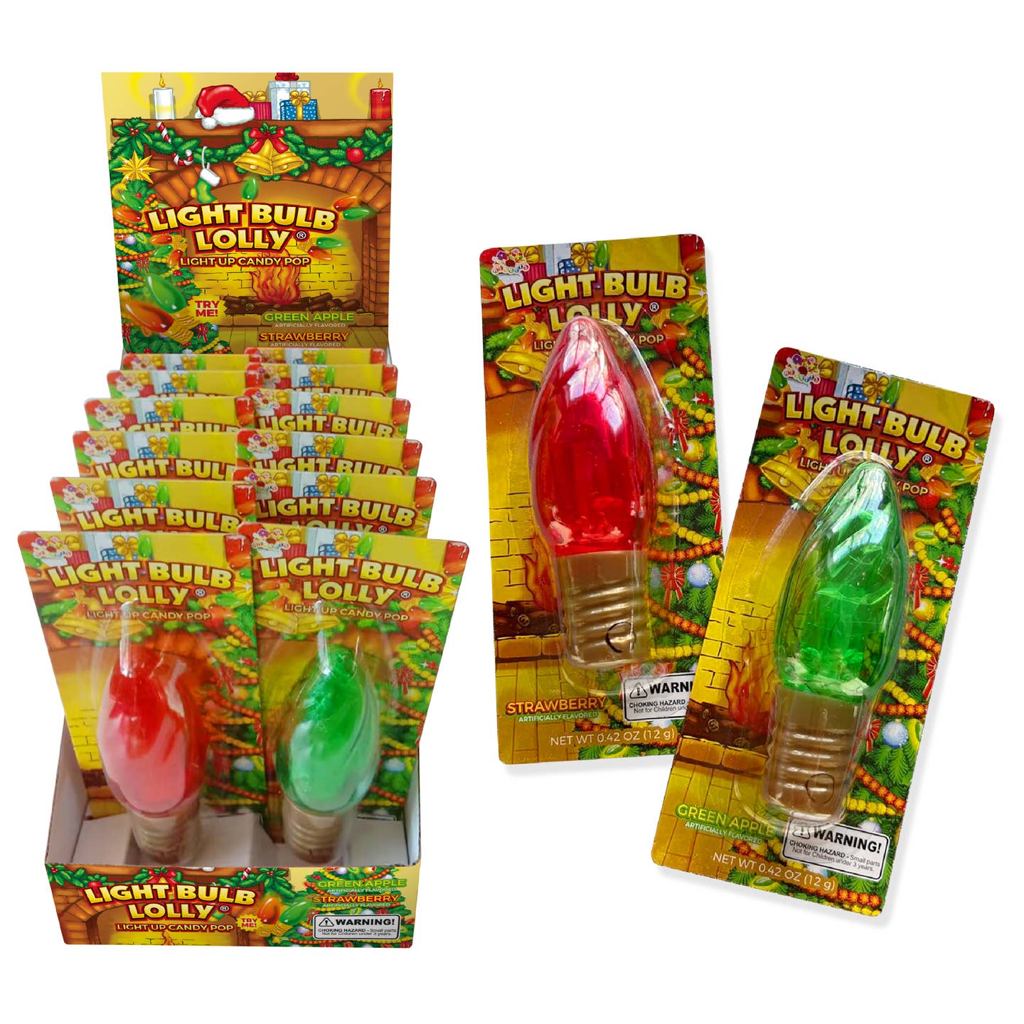 Holiday Christmas Light Bulb Lolly Pop