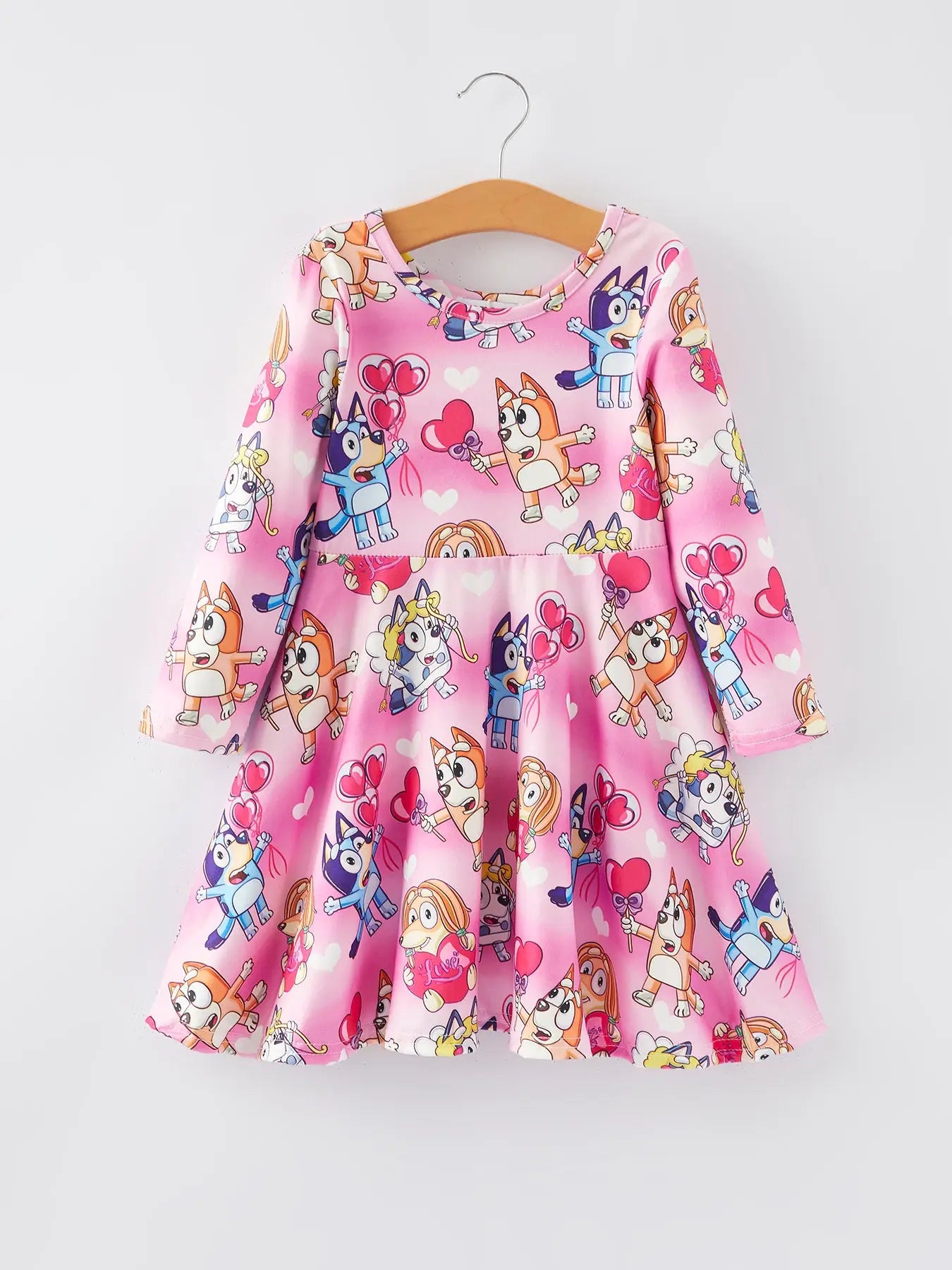 Pink Cartoon Print Dress