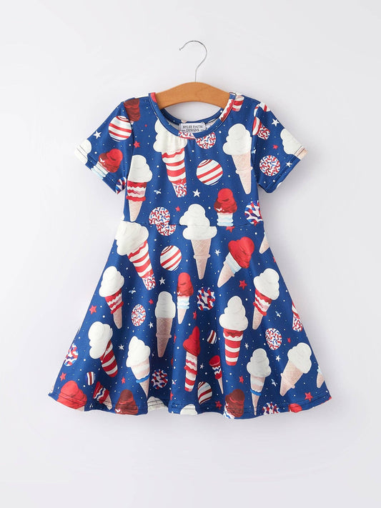 4th of July Stars & Ice Cream Dress