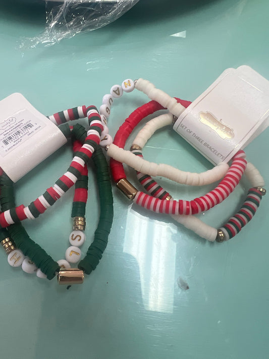 3pk Christmas Bracelets
