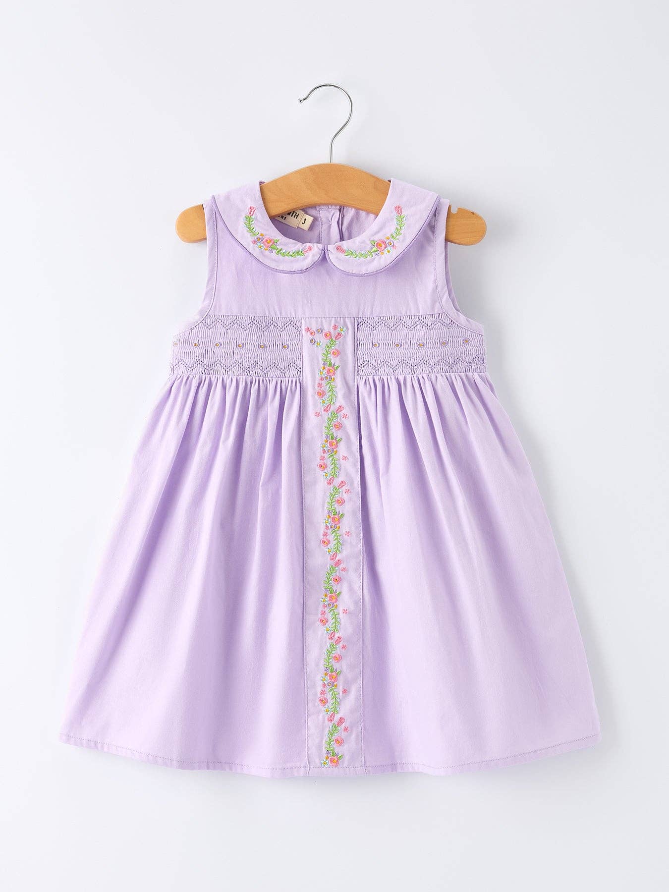 Floral Lavender Embroidered Dress